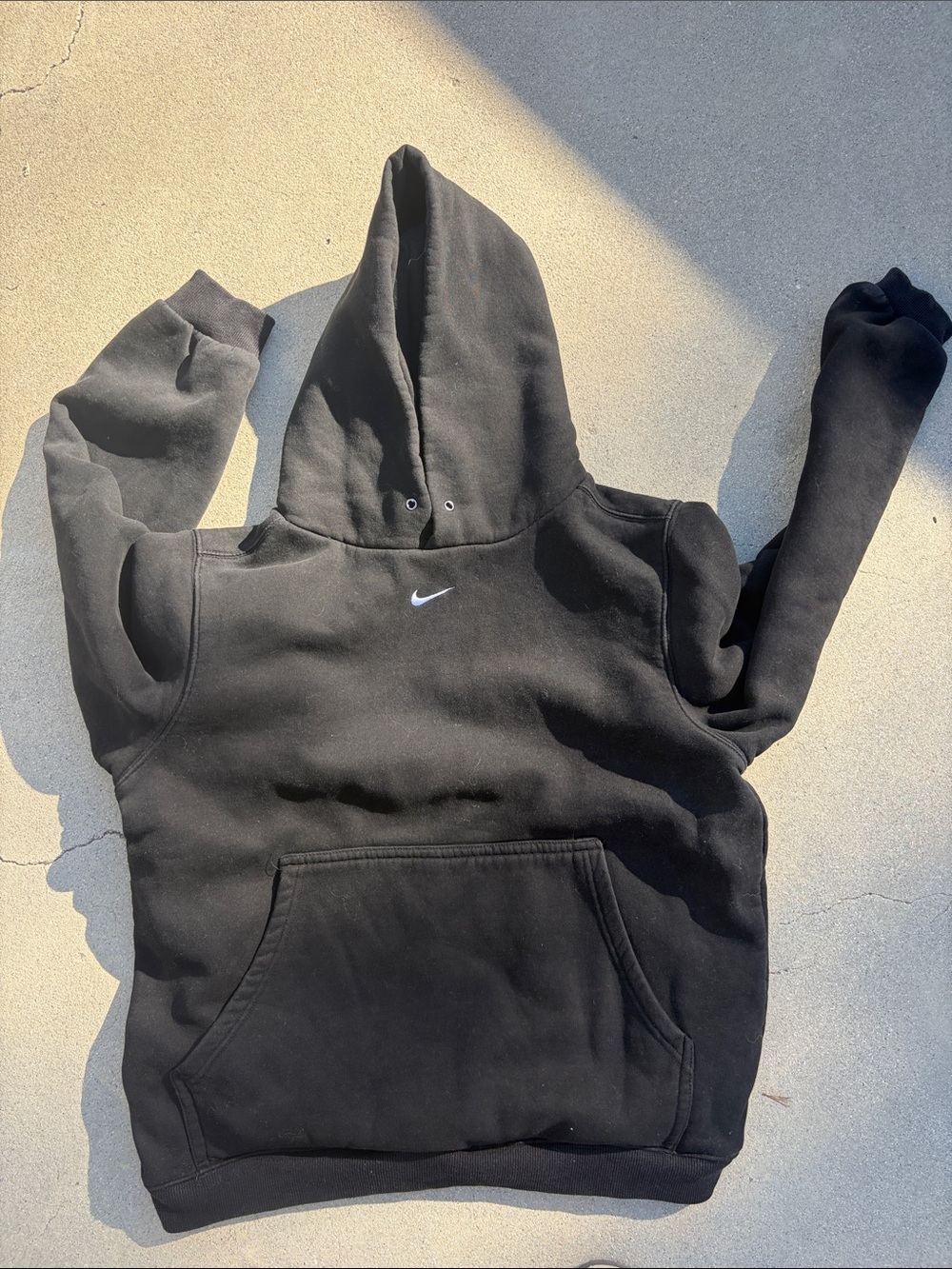 Nike Black Hoodie with White Swoosh